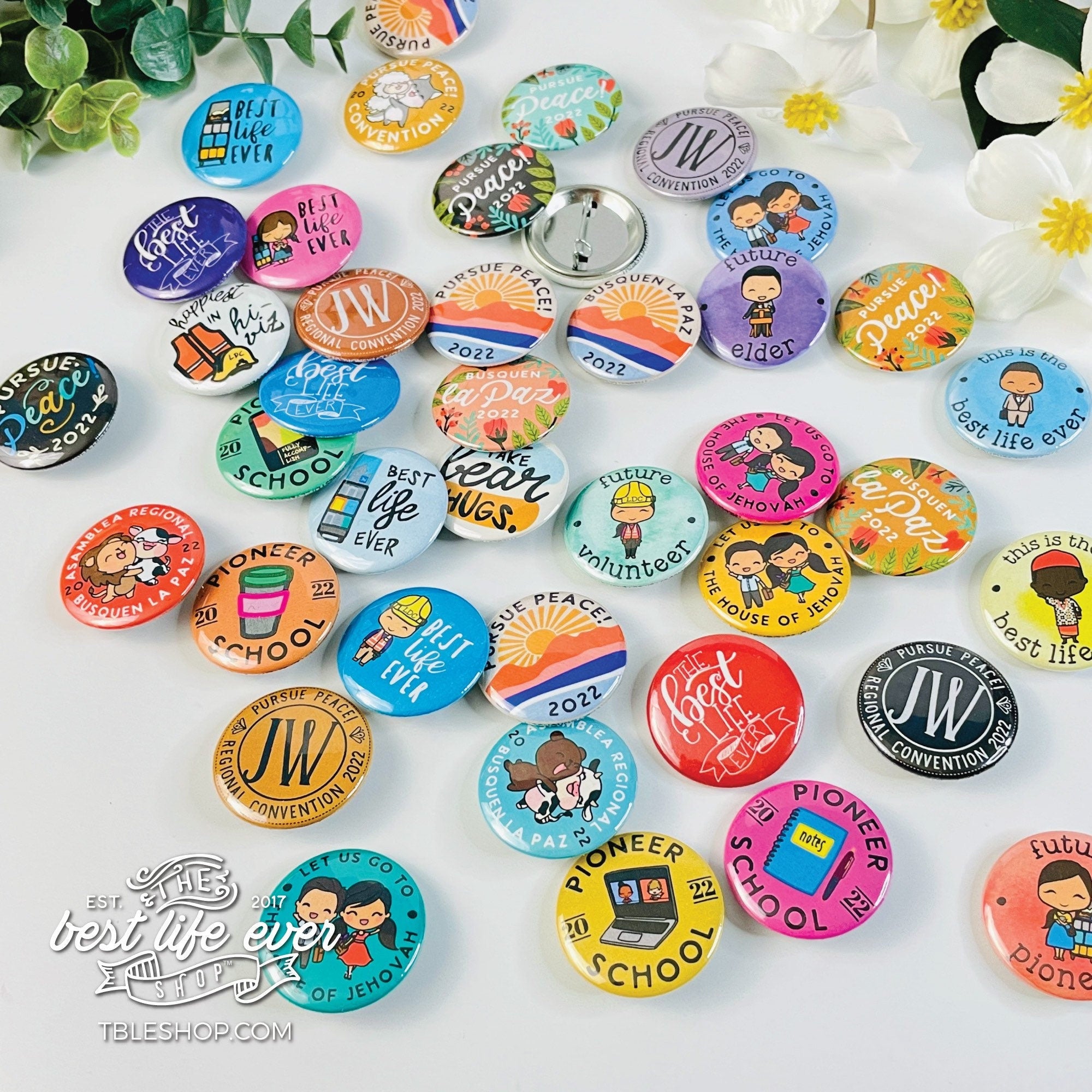The Fun Pack! Assorted Best Life Ever and more Button Pins! Assorted/Random  Pack